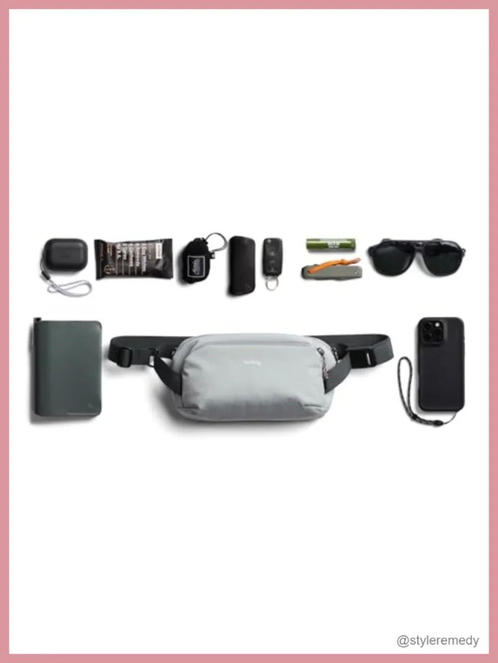 Venture Ready Sling Travel Crossbody Bag Water-Resistant Recycled Nylon